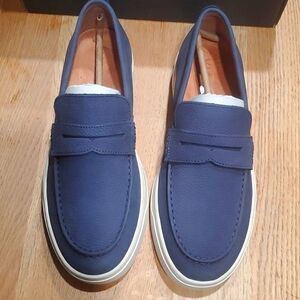 VIONIC MENS THOMPSON NAVY NUBUCK SLIP ON LOAFER NWB